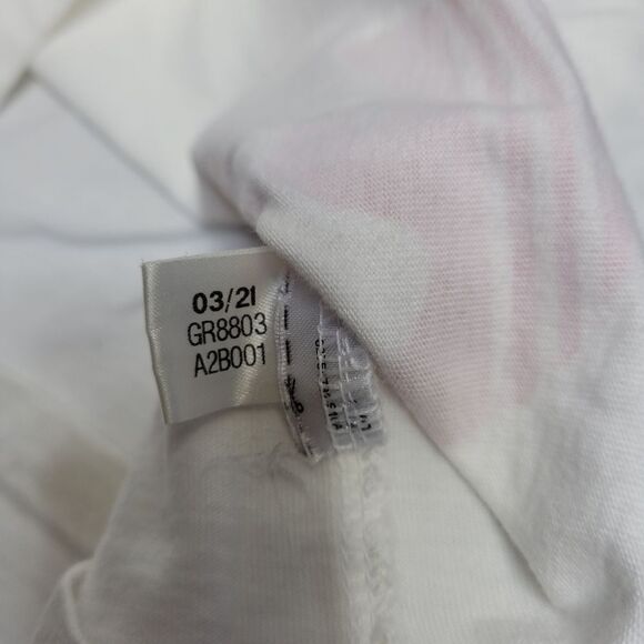 ADIDAS white drawn Shmoofoil pink graphic unisex short sleeve t-shirt S - Picture 9 of 13